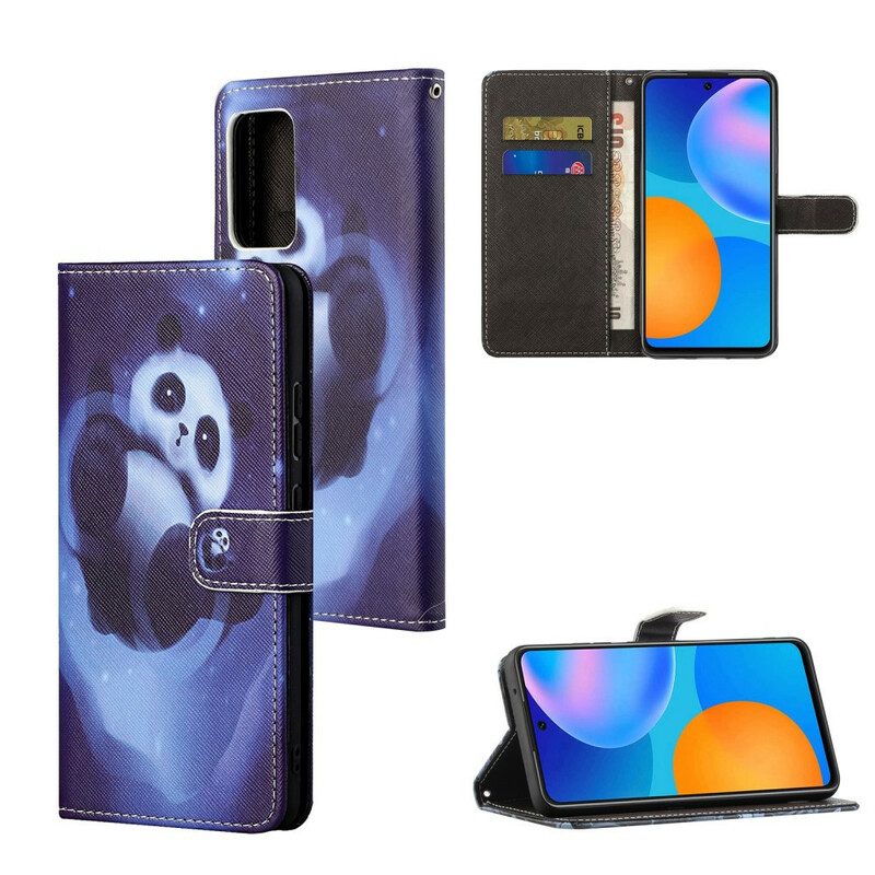 Folio Cover Poco M3 Pro 5G Panda Space Con Cordino