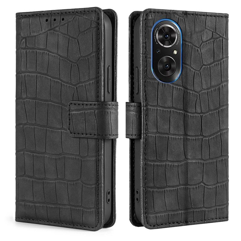 Custodia in pelle Honor 50 SE Coccodrillo Classico