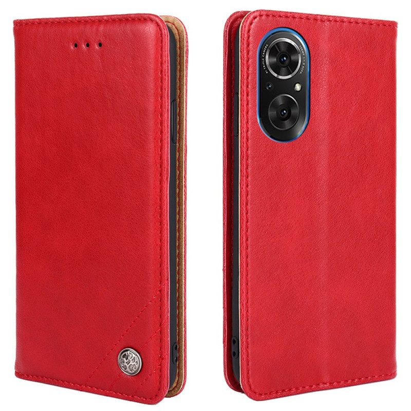 Folio Cover Honor 50 SE Custodia in pelle Rivetti Decorativi