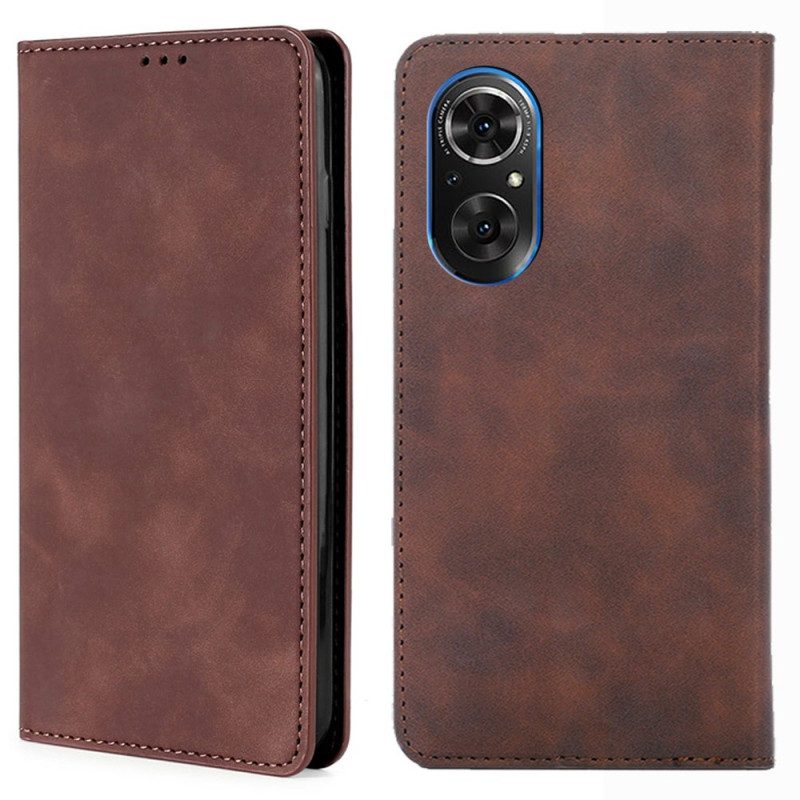 Folio Cover Honor 50 SE Custodia in pelle Tocco Di Pelle