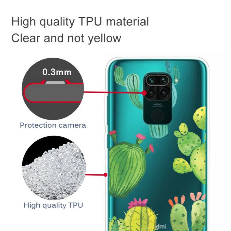 Cover Xiaomi Redmi Note 9 Cactus Dell'acquerello