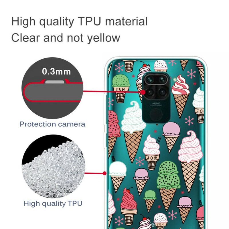 Cover Xiaomi Redmi Note 9 Gelato Alla Crema Colorata