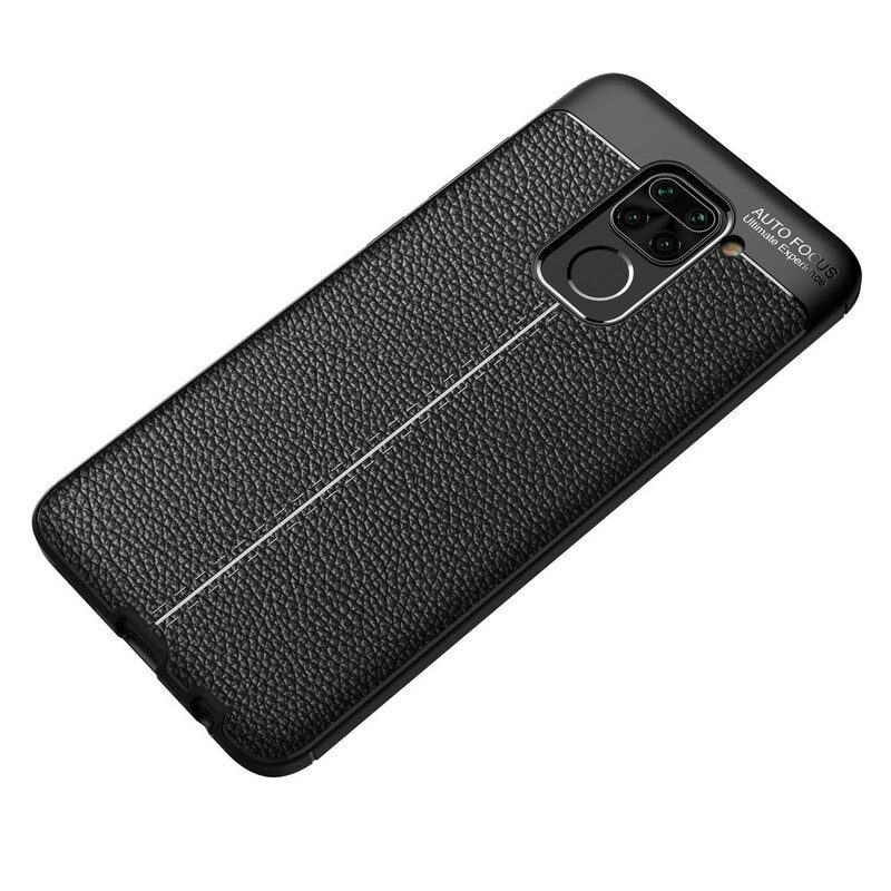 Cover Xiaomi Redmi Note 9 Linea Litchi Double Effetto Pelle