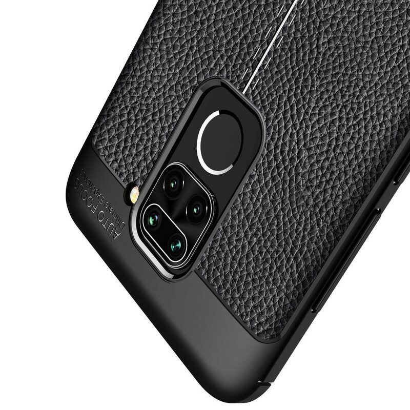 Cover Xiaomi Redmi Note 9 Linea Litchi Double Effetto Pelle