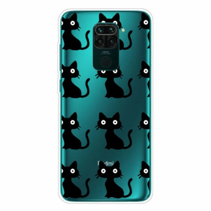 Cover Xiaomi Redmi Note 9 Più Gatti Neri