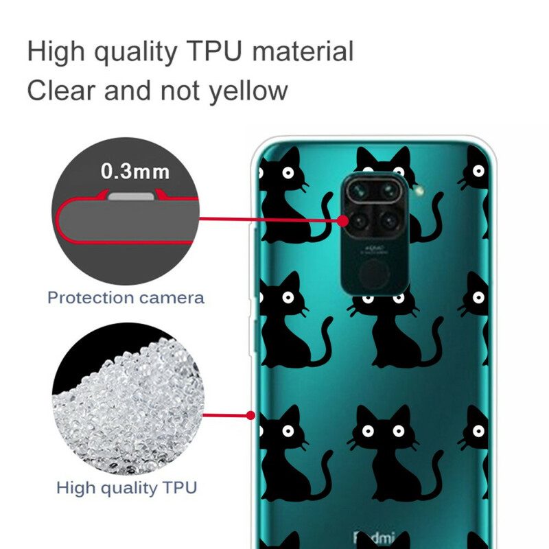 Cover Xiaomi Redmi Note 9 Più Gatti Neri