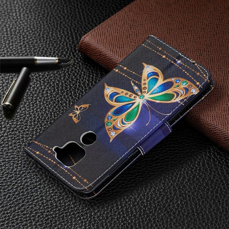 Custodia A Portafoglio Xiaomi Redmi Note 9 Farfalla Magica