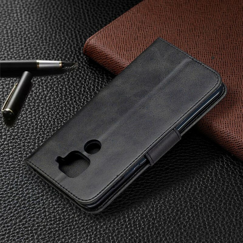 Custodia A Portafoglio Xiaomi Redmi Note 9 Folio Cover Lembo Liscio Obliquo