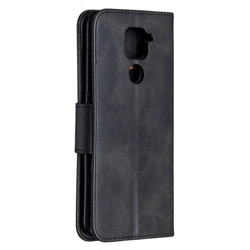 Custodia A Portafoglio Xiaomi Redmi Note 9 Folio Cover Lembo Liscio Obliquo