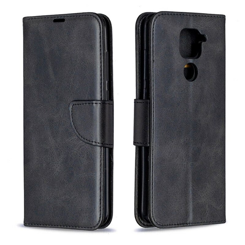 Custodia A Portafoglio Xiaomi Redmi Note 9 Folio Cover Lembo Liscio Obliquo