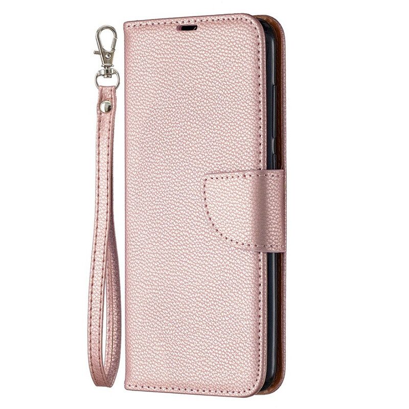 Custodia A Portafoglio Xiaomi Redmi Note 9 Folio Cover Litchi Rabat Obliquo