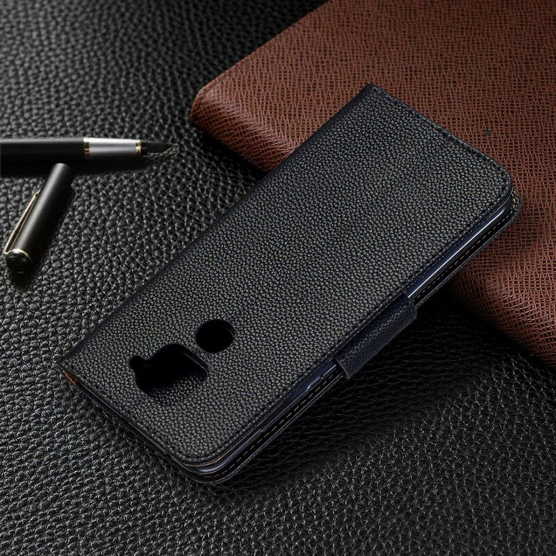 Custodia A Portafoglio Xiaomi Redmi Note 9 Folio Cover Litchi Rabat Obliquo