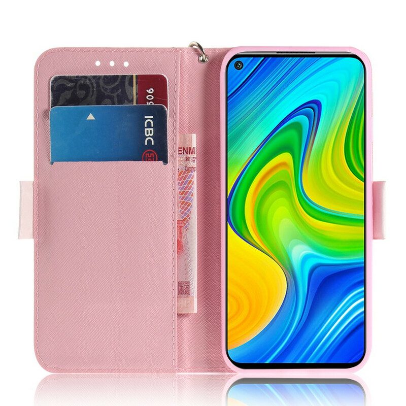 Custodia A Portafoglio Xiaomi Redmi Note 9 Pompa Con Cinturino