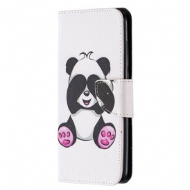 Custodia in pelle Xiaomi Redmi Note 9 Divertimento Panda
