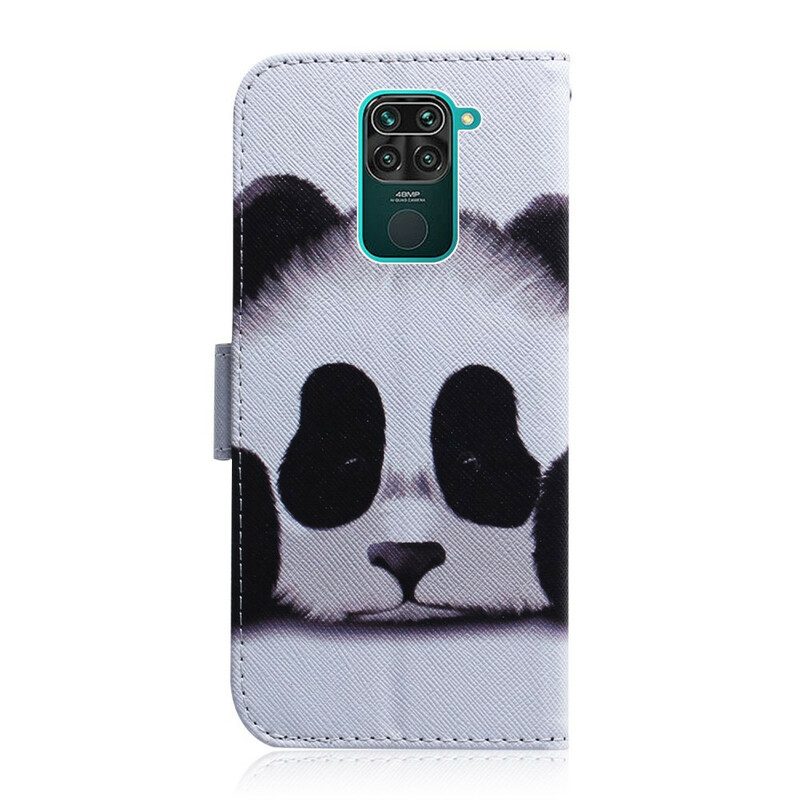 Custodia in pelle Xiaomi Redmi Note 9 Faccia Da Panda