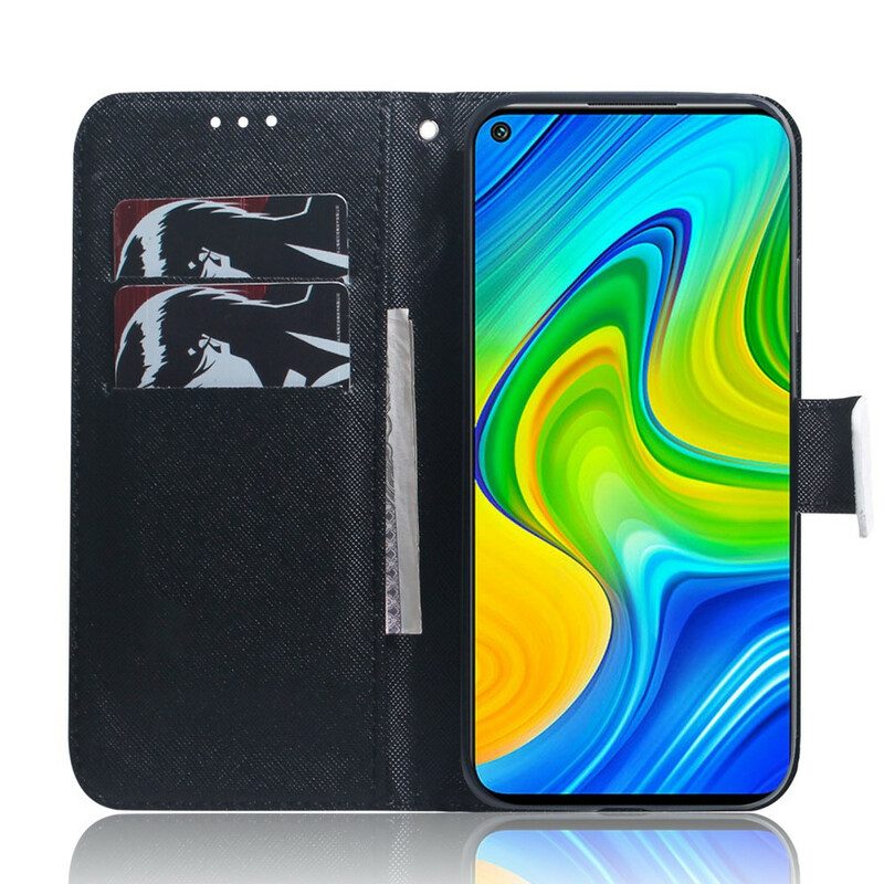 Custodia in pelle Xiaomi Redmi Note 9 Faccia Da Panda