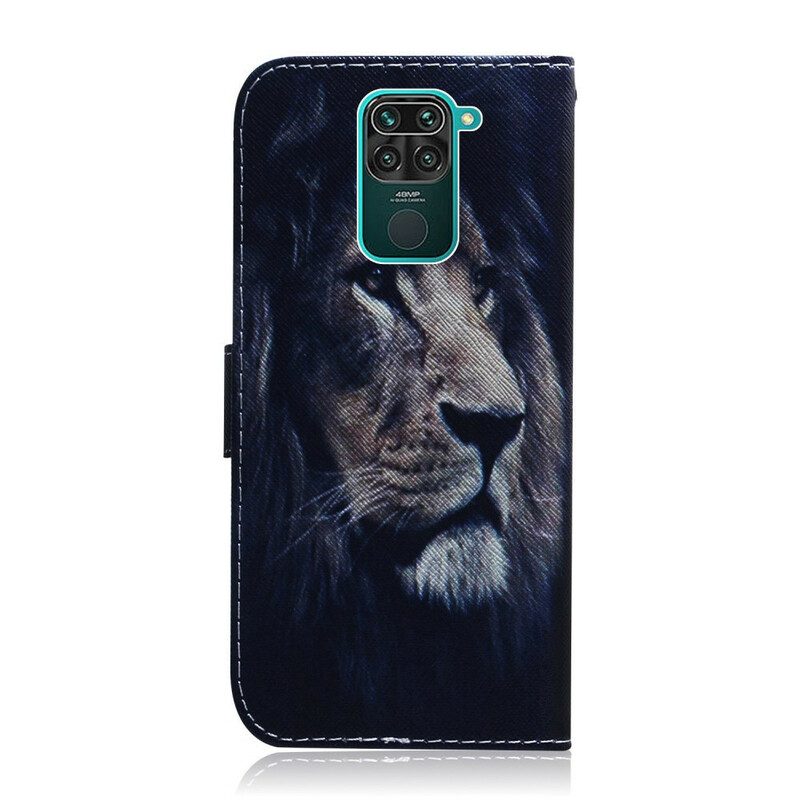 Custodia in pelle Xiaomi Redmi Note 9 Leone Sognante