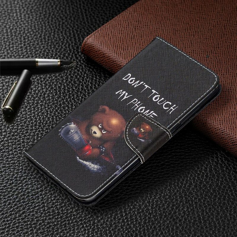 Custodia in pelle Xiaomi Redmi Note 9 Orso Pericoloso