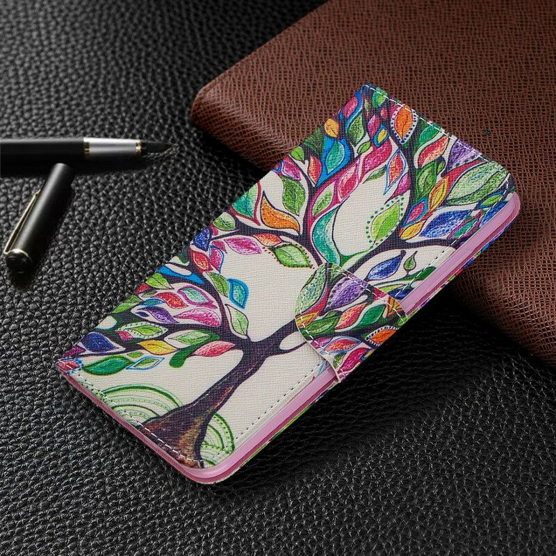 Folio Cover Xiaomi Redmi Note 9 Albero Colorato