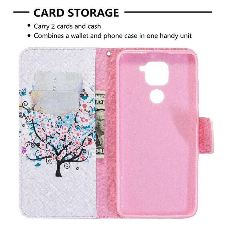 Folio Cover Xiaomi Redmi Note 9 Albero Fiorito