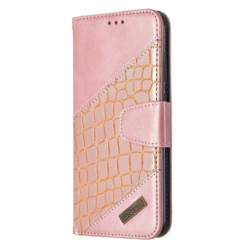 Folio Cover Xiaomi Redmi Note 9 Classico Effetto Pelle Di Coccodrillo