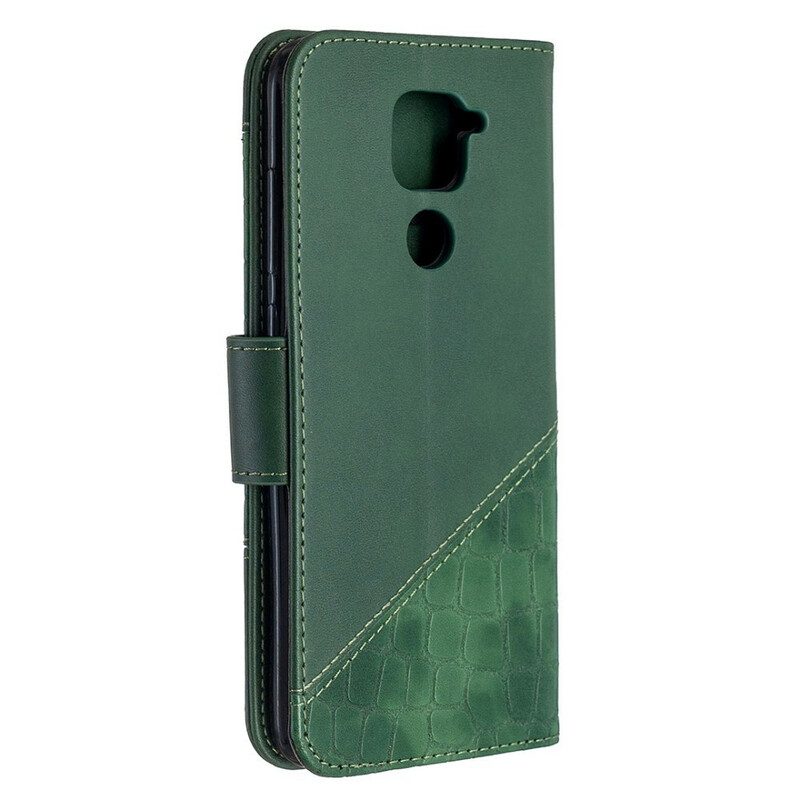 Folio Cover Xiaomi Redmi Note 9 Classico Effetto Pelle Di Coccodrillo