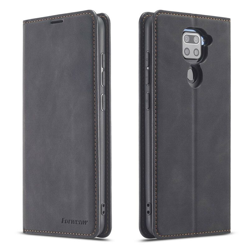 Folio Cover Xiaomi Redmi Note 9 Custodia in pelle Forwenw Effetto Pelle