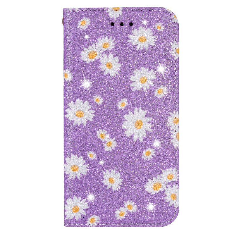 Folio Cover Xiaomi Redmi Note 9 Custodia in pelle Margherite