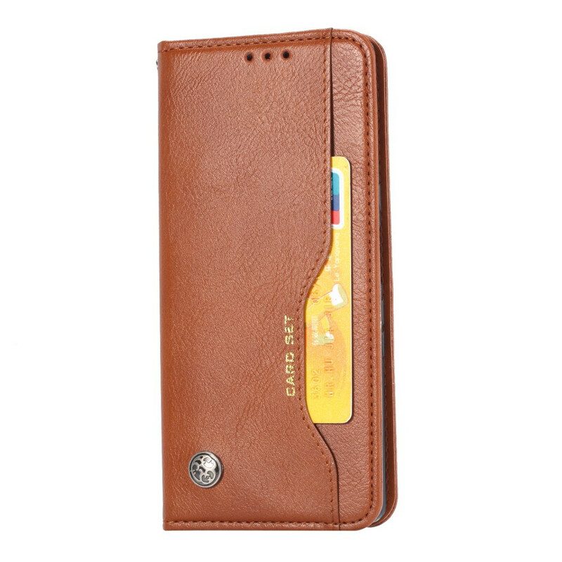 Folio Cover Xiaomi Redmi Note 9 Custodia in pelle Portacarte In Ecopelle