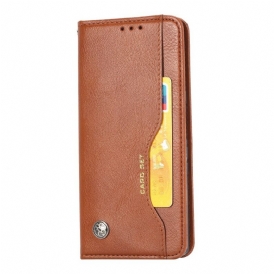 Folio Cover Xiaomi Redmi Note 9 Custodia in pelle Portacarte In Ecopelle