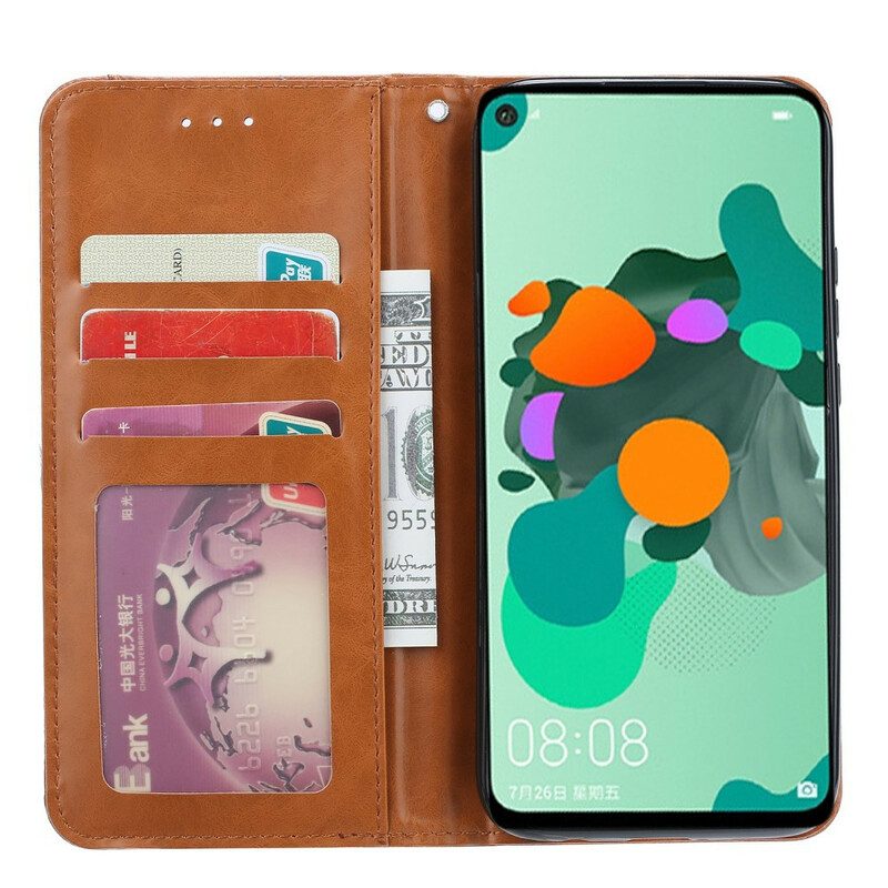 Folio Cover Xiaomi Redmi Note 9 Custodia in pelle Portacarte In Ecopelle