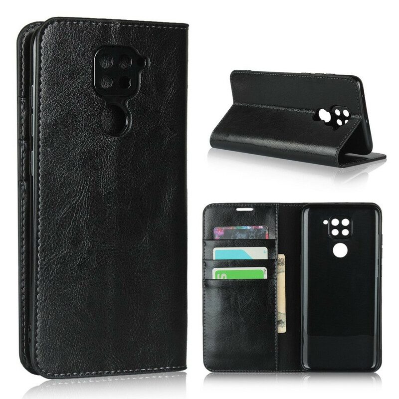 Folio Cover Xiaomi Redmi Note 9 Custodia in pelle Pelle Vera