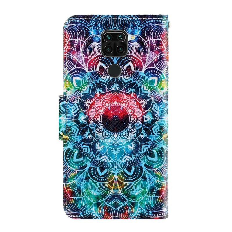 Folio Cover Xiaomi Redmi Note 9 Mandala Con Spalline Vistose