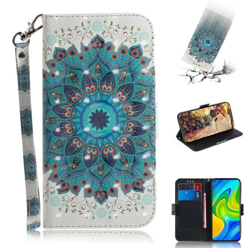 Folio Cover Xiaomi Redmi Note 9 Mandala Magistrale Con Cinturino