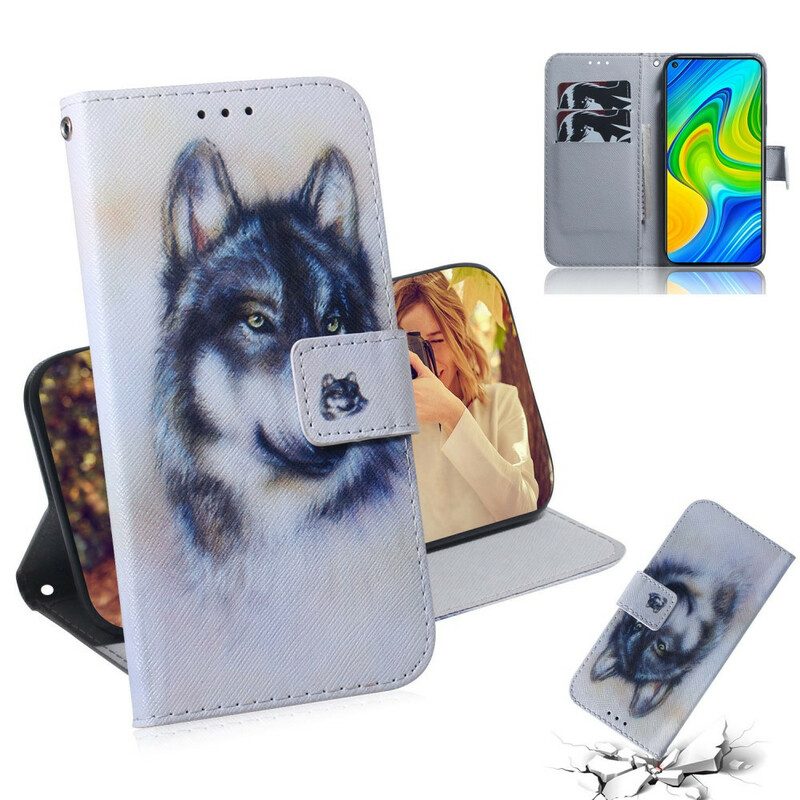 Folio Cover Xiaomi Redmi Note 9 Sguardo Canino