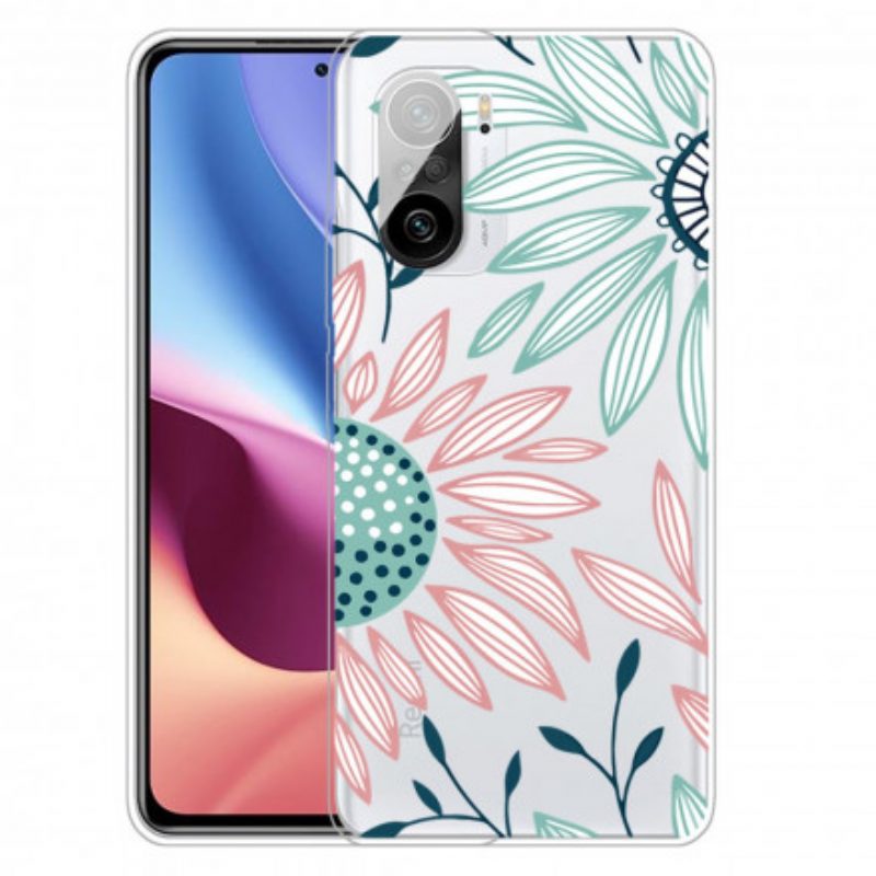 Cover Poco F3 Un Fiore Trasparente