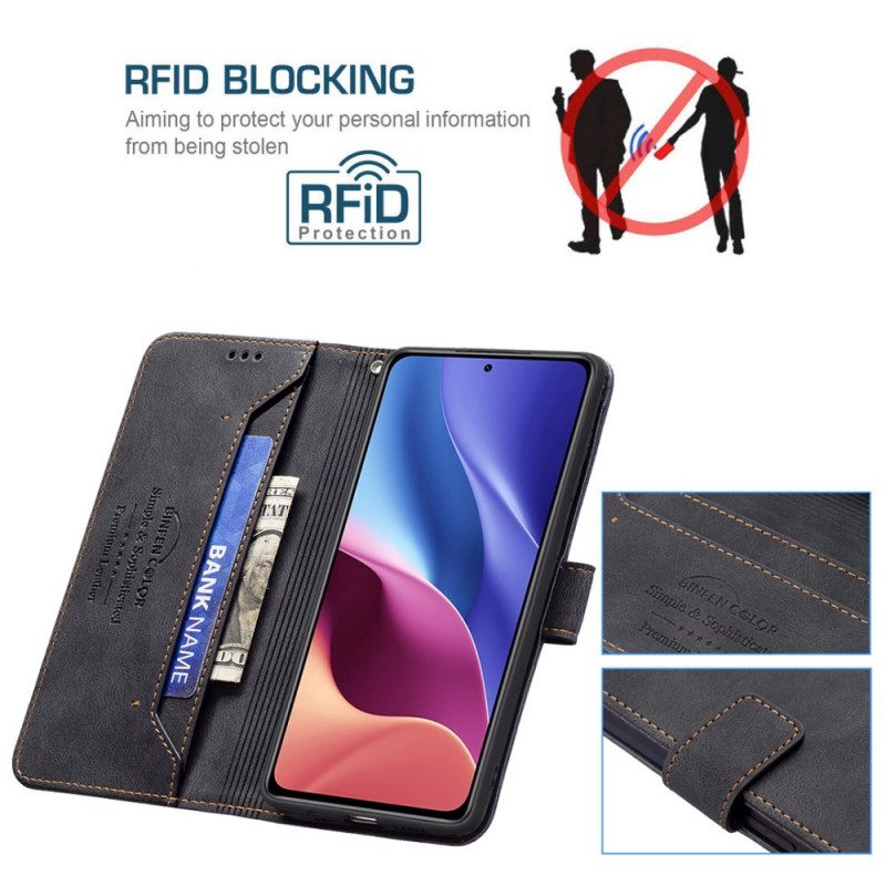 Custodia in pelle Poco F3 Colore Del Contenitore Rfid