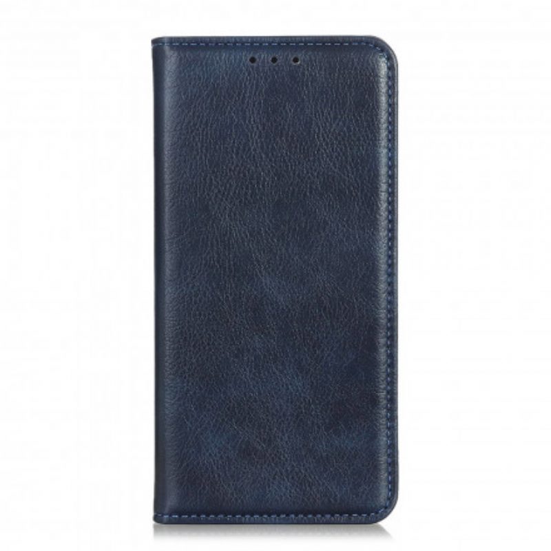 Folio Cover Poco F3 Custodia in pelle Pelle Split Litchi Premium