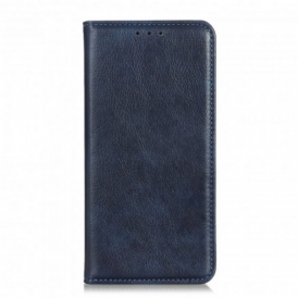 Folio Cover Poco F3 Custodia in pelle Pelle Split Litchi Premium