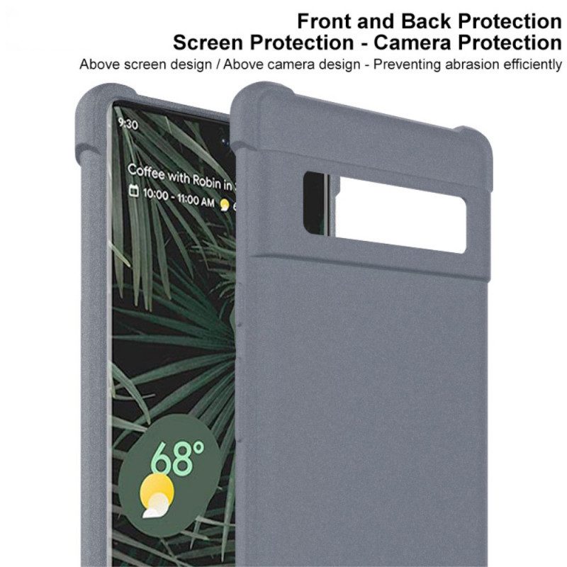 Cover Google Pixel 6 Pro Silicone Flessibile Con Pellicola Per Schermo Imak