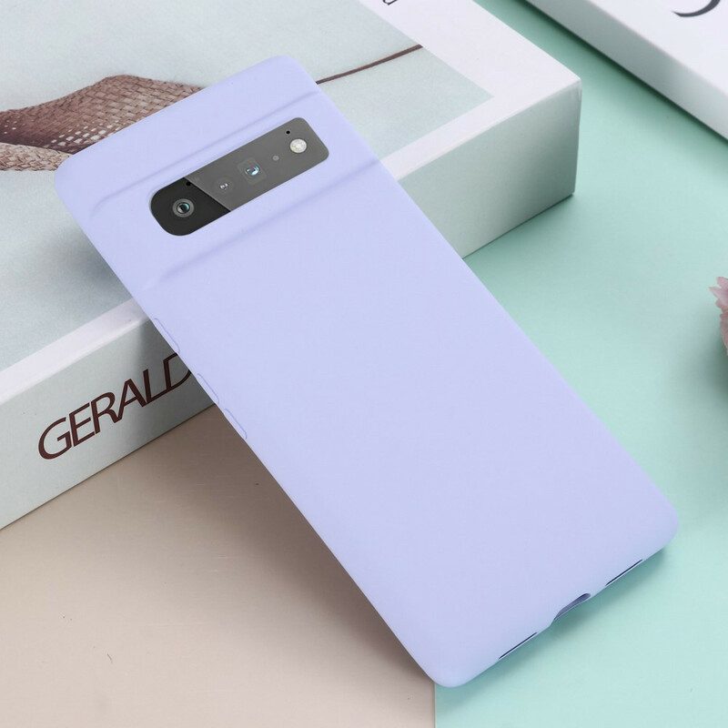 Cover Google Pixel 6 Pro Silicone Liquido Con Cordino