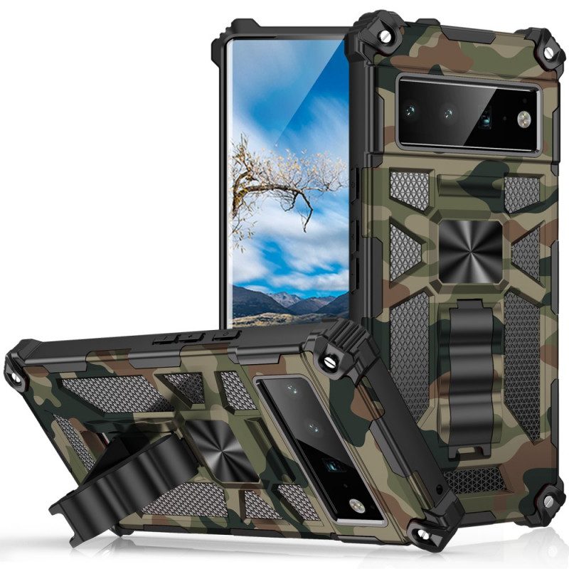 Cover Google Pixel 6 Pro Supporto Rimovibile Mimetico