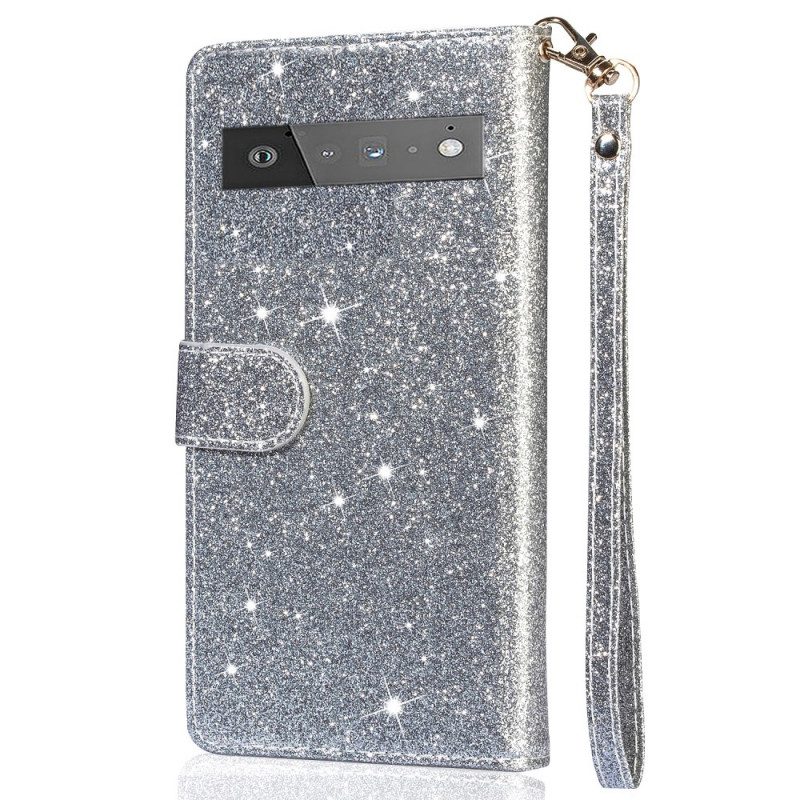 Custodia A Portafoglio Google Pixel 6 Pro Portamonete Glitterato