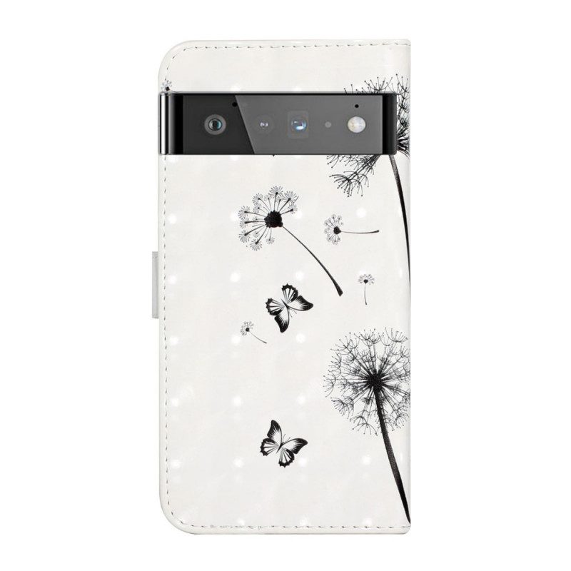 Custodia in pelle Google Pixel 6 Pro Bambino Amore Dente Di Leone