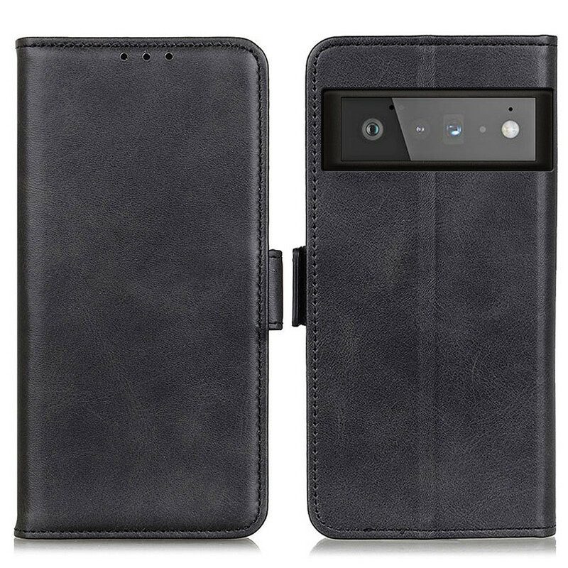 Custodia in pelle Google Pixel 6 Pro Folio Cover Doppio Lembo