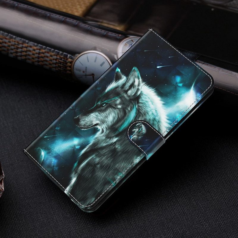 Custodia in pelle Google Pixel 6 Pro Lupo Maestoso