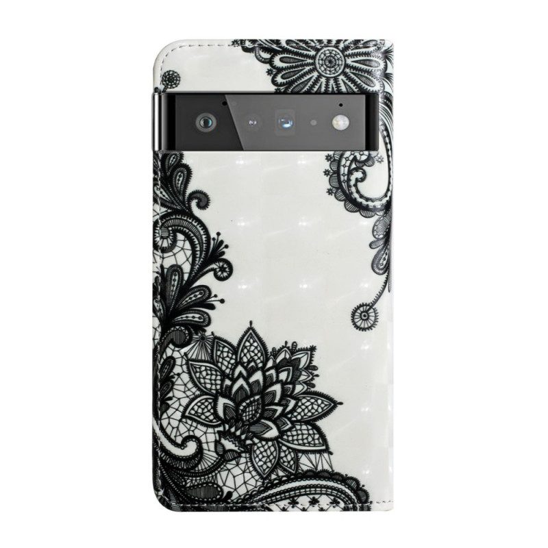 Custodia in pelle Google Pixel 6 Pro Pizzo Elegante