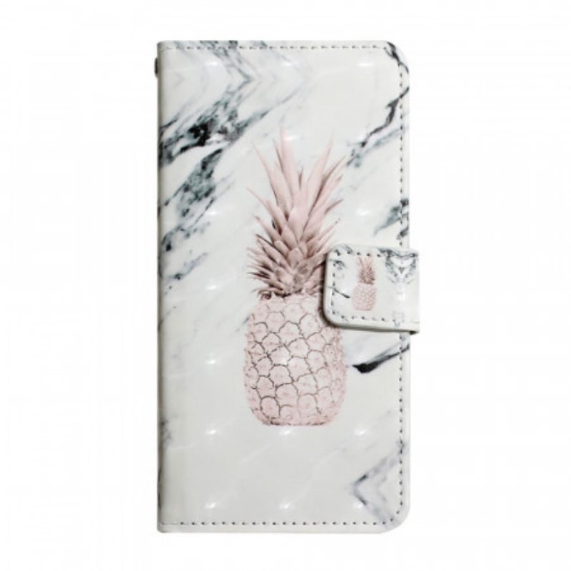 Custodia in pelle Google Pixel 6 Pro Punto Luce Ananas