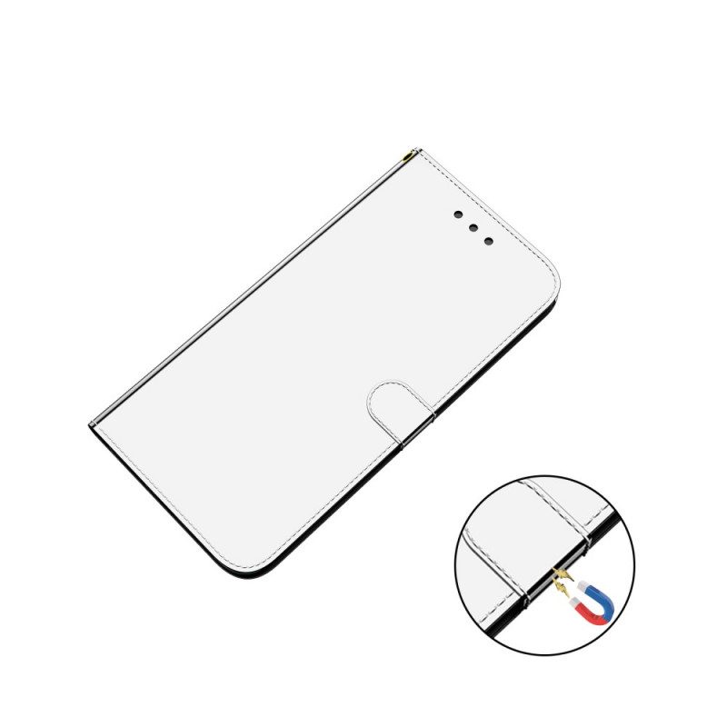 Folio Cover Google Pixel 6 Pro Copri Specchietto In Ecopelle