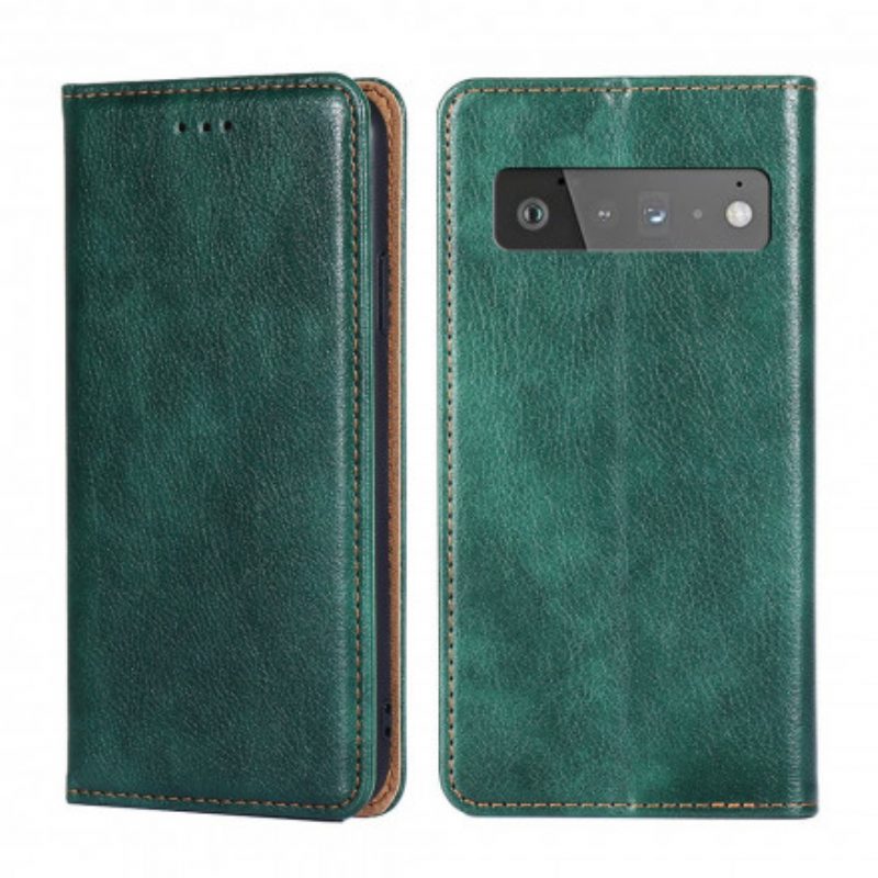 Folio Cover Google Pixel 6 Pro Custodia in pelle Stile Vintage In Pelle